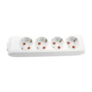 VİKO 4'LÜ TOPRAKLI  UZATMA KABLOSU BEYAZ