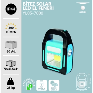 BİTEZ LED SOLAR EL FENERİ