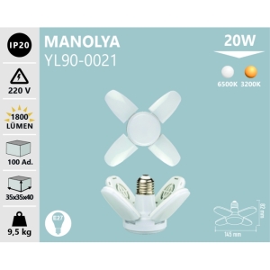 20W MANOLYA LED AMPUL BEYAZ