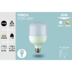 30W TORCH AMPUL BEYAZ NOAS