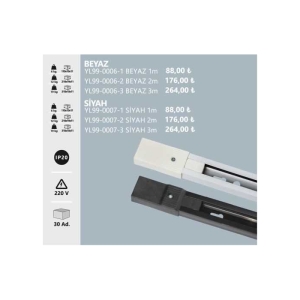 MONOFAZE RAY SİYAH 2 METRE