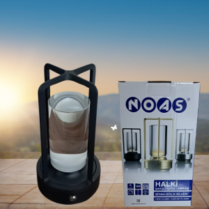 HALKİ ŞARJLI MASA LAMBASI 3 RENK- SİYAH